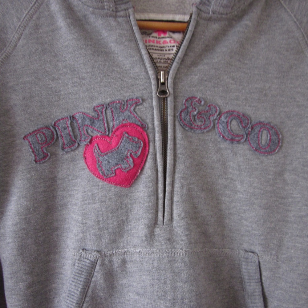 Pink&Co - Grey 1/2 Zip Hoodie - Picture 2 of 5